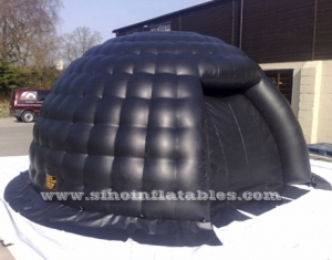 tente igloo gonflable petite bulle noire