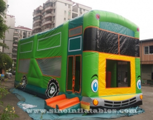 videur gonflable bus géant de qualité commerciale avec glissières n à l'intérieur