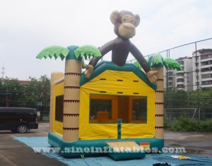 singe de la jungle bounce house avec obstacles