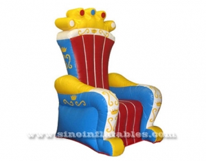 chaise trône gonflable royal king pour enfant