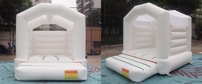 small white bouncy castle