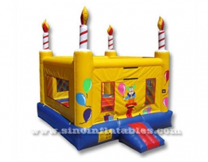 château gonflable gonflable de gâteau d'anniversaire d'enfants