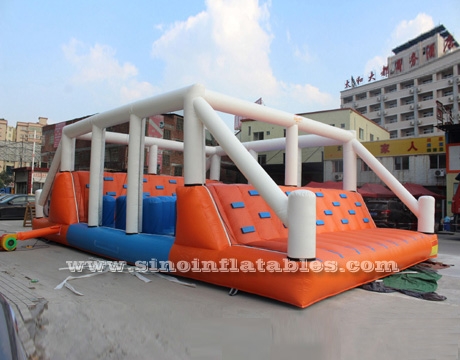hit and run adult inflatable balance obstacle course