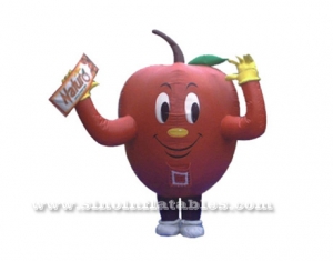 carton mobile gonflable de publicité de pomme