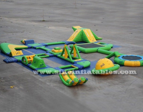 green N yellow giant inflatable water park