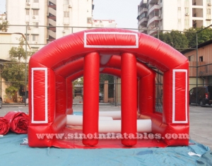 parcours d'obstacles de football gonflable avec tente