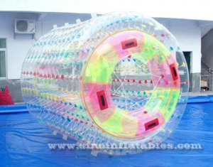 boule de rouleau gonflable de double couche transparente de l'eau