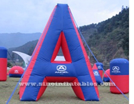 A shape inflatable paintball bunker game