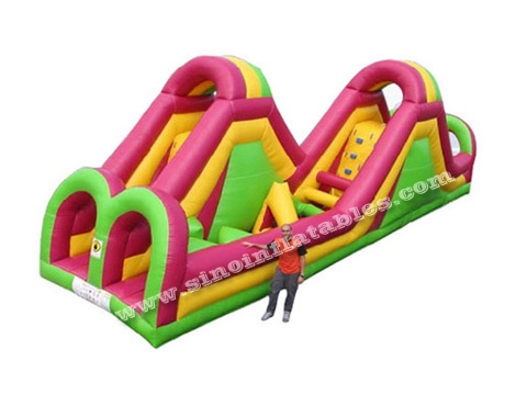Giant commercial inflatable obstacle course
