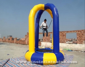 trampoline élastique gonflable pour enfants et adultes avec harnais