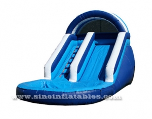 toboggan gonflable pour enfants bleu océan avec piscine