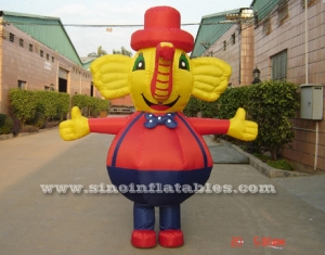 carton mobile gonflable d'éléphant géant extérieur