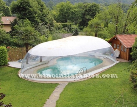 Dôme piscine gonflable transparent