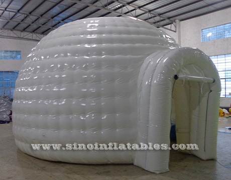 white small inflatable igloo tent
