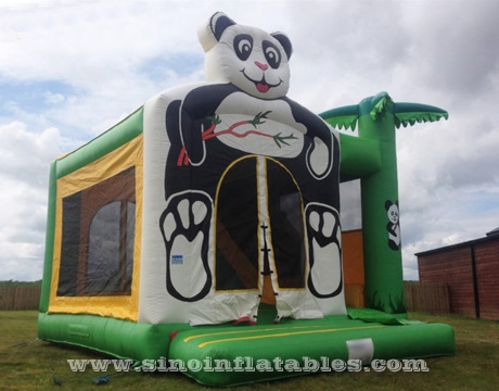 backyard kids panda inflatable combo bouncy castle