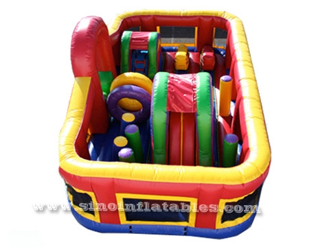 Toddler kids rainbow paradise inflatable obstacle course