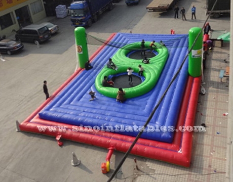adults big inflatable bossaball court