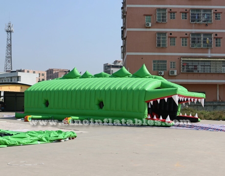 big crocodile adults inflatable obstacle course