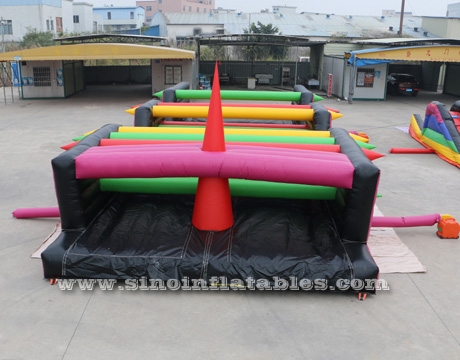 crazy tangled up adults inflatable obstacle course