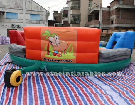 Life size human inflatable hungry hippos game