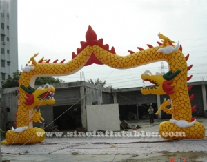 arc de promotion gonflable de dragon de Chine