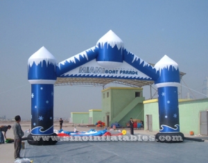 arc d'entrée gonflable de grande taille pour la neige et la glace