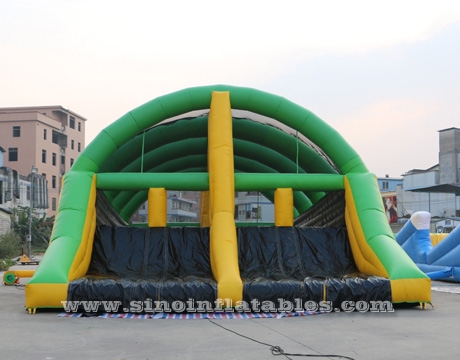 giant adults inflatable obstacle course with slide