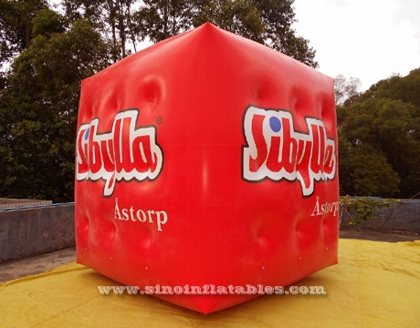 cube inflatable helium advertising balloon