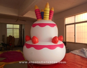 ballon gonflable d'hélium de gâteau de publicité