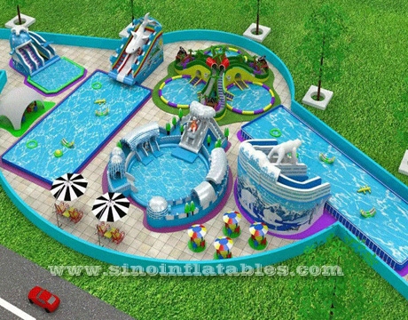  inflatable water park on land