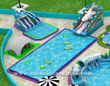  inflatable water park on land