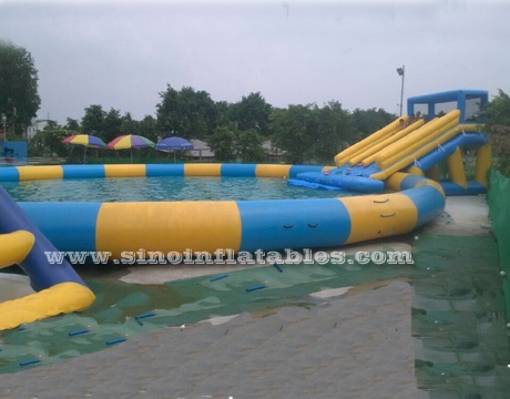 kids N adults big inflatable water park on land