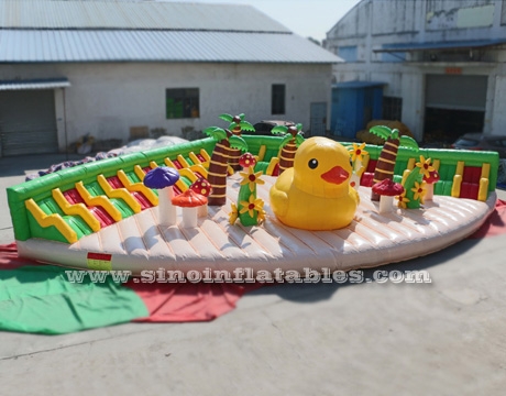 big yellow duck inflatable theme park