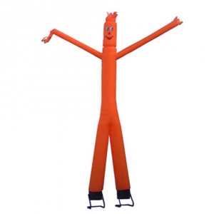publicité danseuse gonflable d'air de clown orange