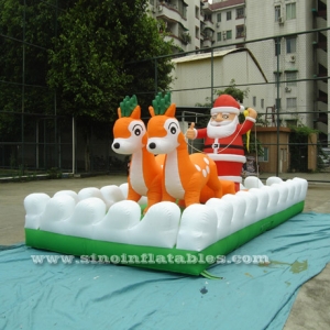 traîneau de renne gonflable de Noël géant