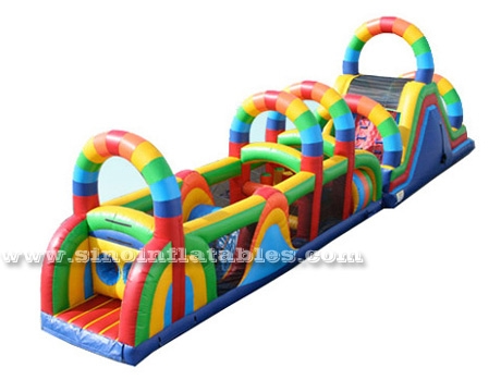 children boot camp inflatable interactive game