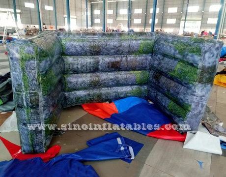 moss brick inflatable air paintball wall