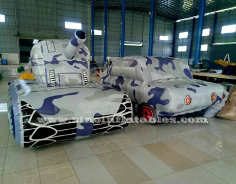 giant camo inflatable tank paintball bunker