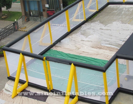 fence wall area inflatable paintball bunkers fence