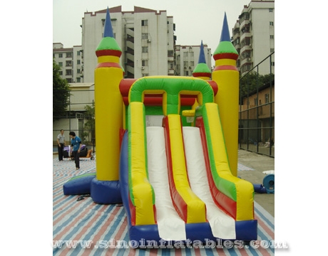 dream castle kids inflatable bouncy castle with slide