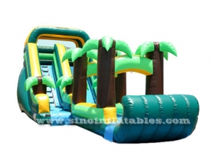  forêt tropicale enfants sauter toboggan gonflable avec piscine