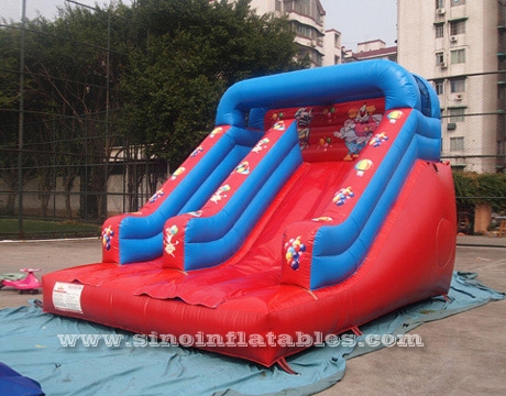 red clown kids inflatable slide