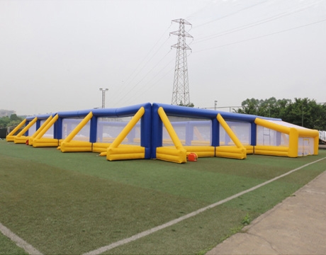 giant inflatable paintball bunker field