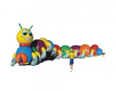 tunnel de chenille gonflable coloré pour enfants