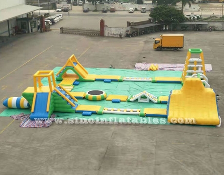 giant inflatable floating water park for adults