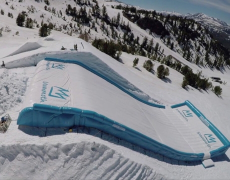 giant inflatable snowboard landing airbag