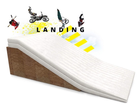 giant BMX bike airbag landing ramp