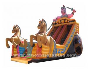 toboggan royal gonflable géant de chariot d'enfants