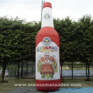 haute orange gonflable de la publicité de bouteille de bière