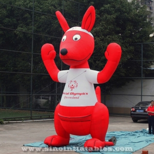 Forme personnalisée rouge gonflable de la publicité de la mascotte de Joey